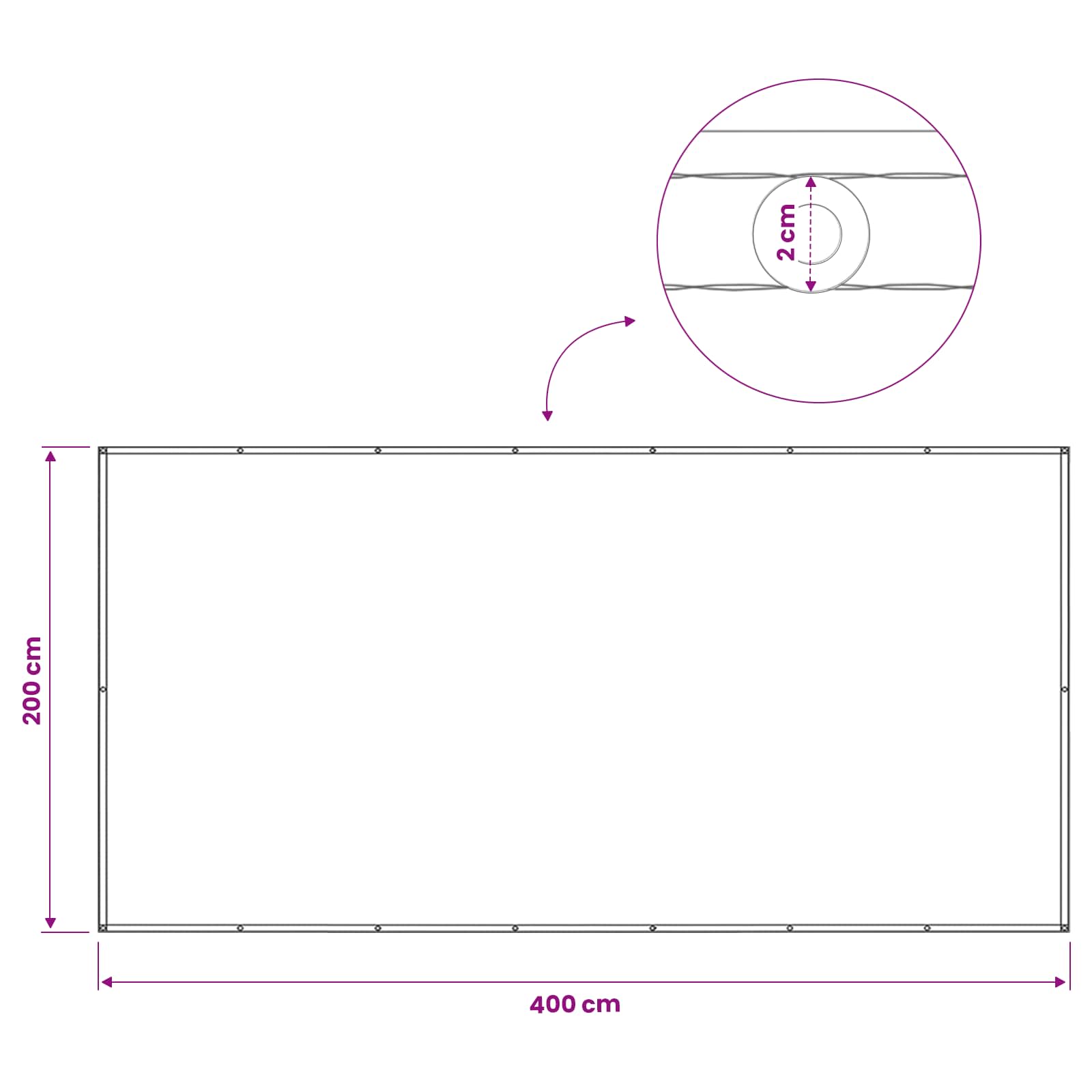 Balkon Privacy Scherm Stof Met Pu-Coating Geel En Wit