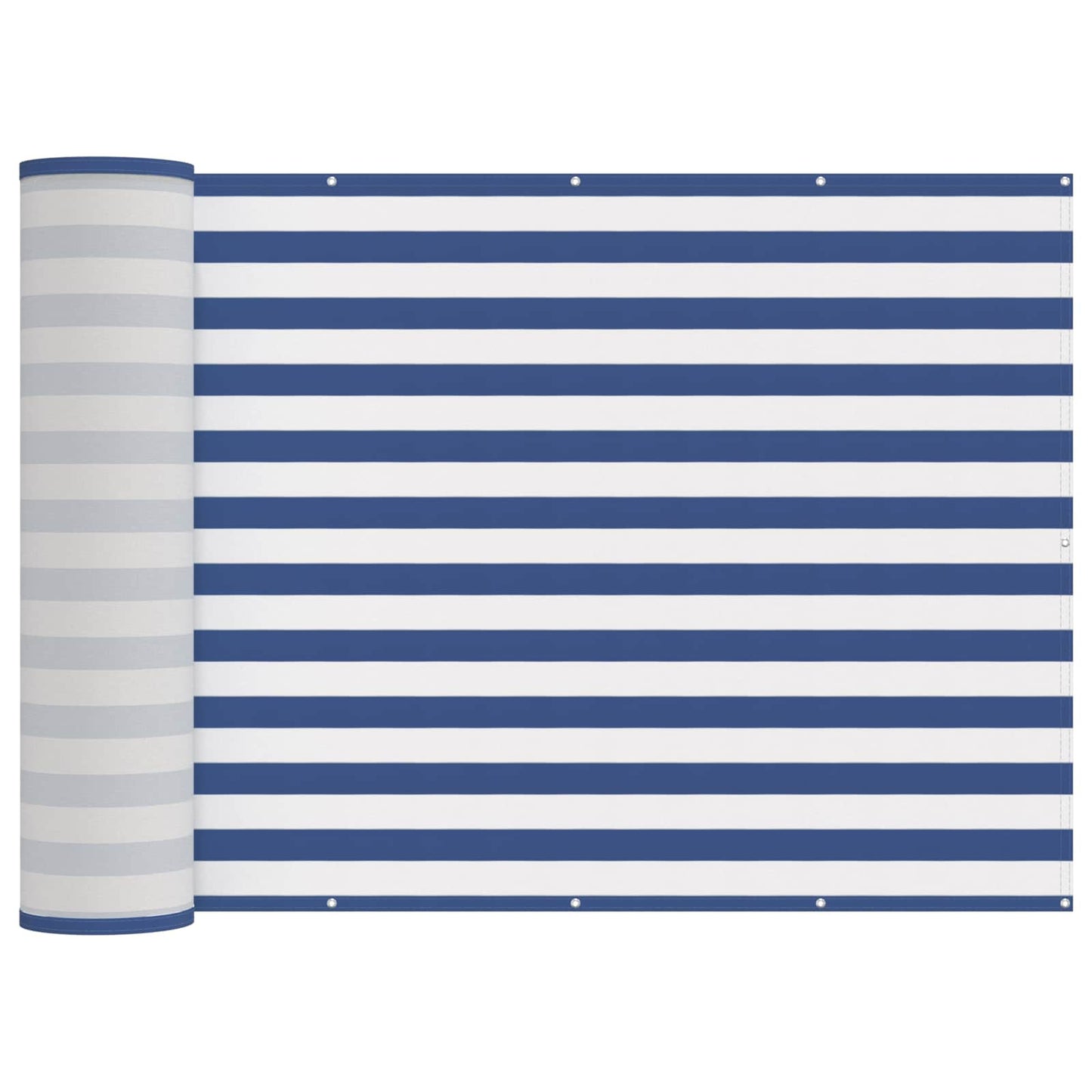 Balkon Privacy Scherm Stof Met Pu-Coating Blauw En Wit