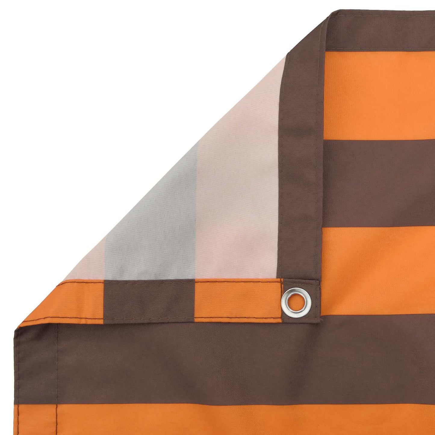 Balkon Privacy Scherm Stof Met Pu-Coating Oranje En Bruin