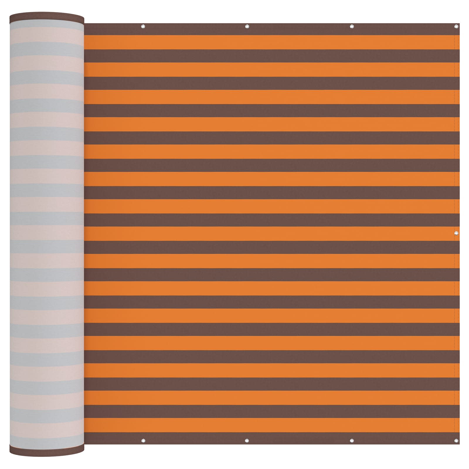 Balkon Privacy Scherm Stof Met Pu-Coating Oranje En Bruin