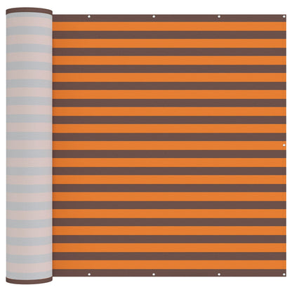 Balkon Privacy Scherm Stof Met Pu-Coating Oranje En Bruin