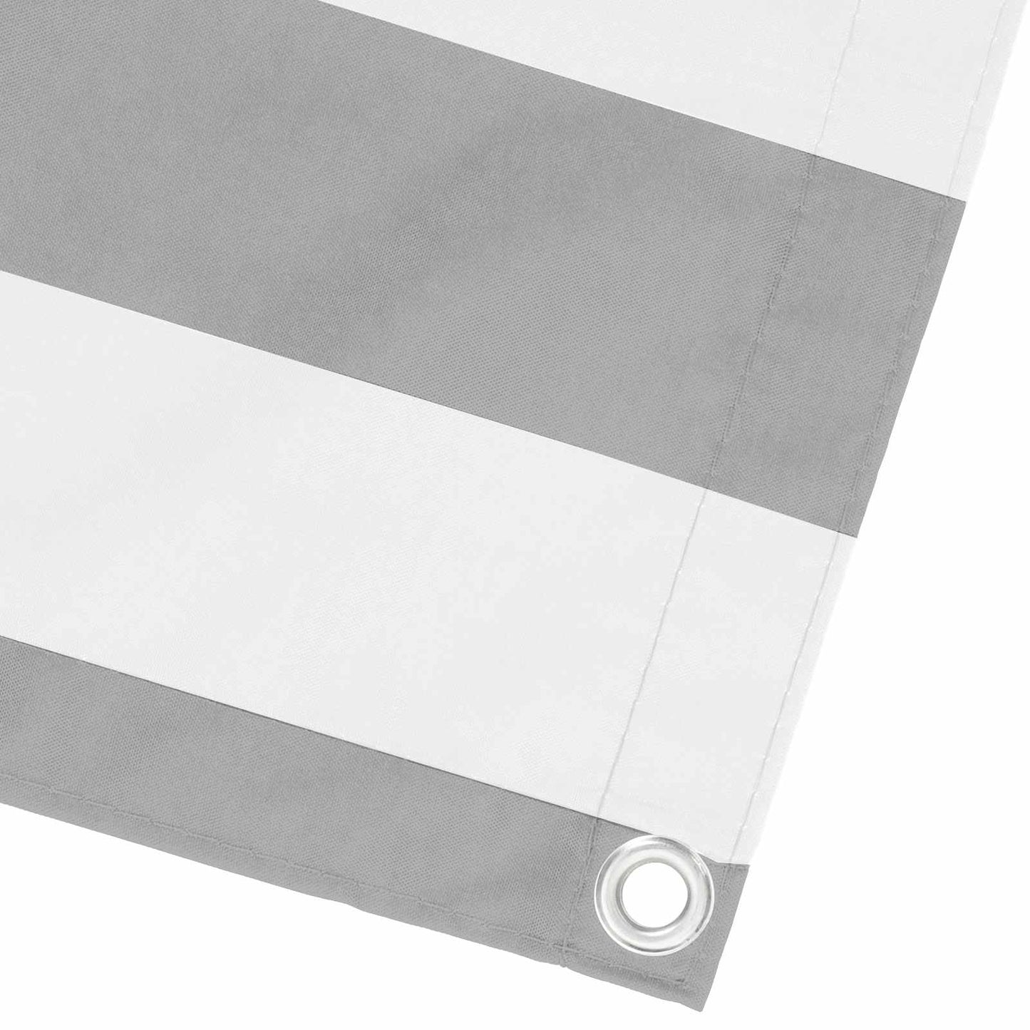 Balkon Privacy Scherm Stof Met Pu-Coating Lichtgrijs En Wit