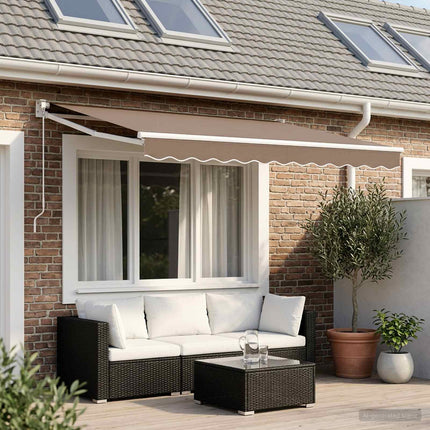 Luifel Uittrekbaar 3X2,5 M Stof En Aluminium Antraciet En Wit
