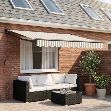Luifel Uittrekbaar 3X2,5 M Stof En Aluminium Antraciet En Wit