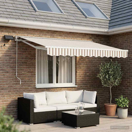 Handmatige Luifelhouder Met Led's En Groen En Wit (Anthraciet Frame)