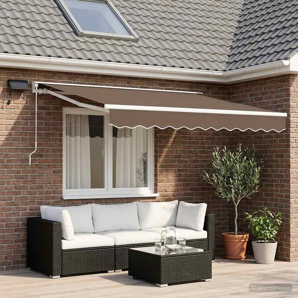 Handmatige Luifelhouder Met Led's Taupe