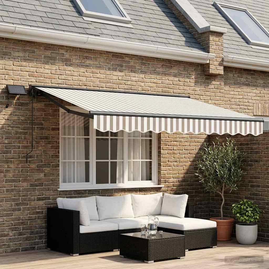 Handmatige Luifelhouder Met Led's Taupe