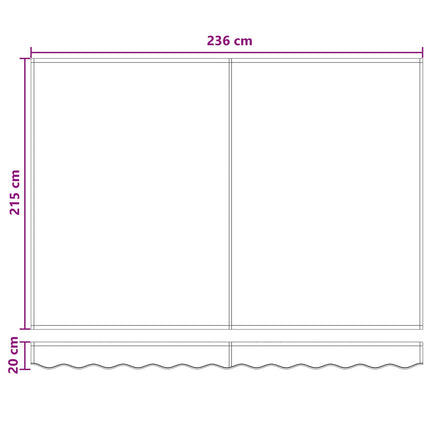 Inklapbaar Zonnescherm Zand Stof Zand (Witte Frame)