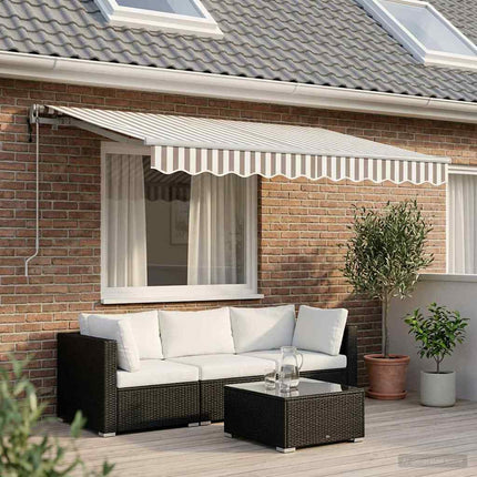 Inklapbaar Zonnescherm Beige 300 X 200 Cm Stof