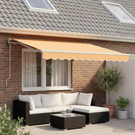 Inklapbaar Zonnescherm Beige 300 X 200 Cm Stof