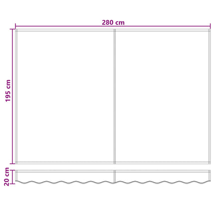 Uitschuifbare Luifel Zand Polyester En Aluminium Zand (Witte Frame)
