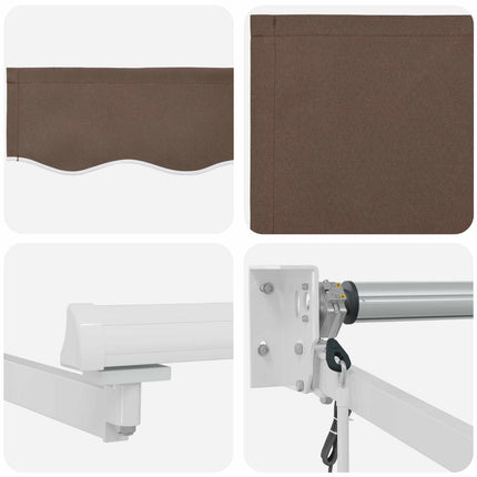 Uitschuifbare Luifel Polyester En Metaal Taupe