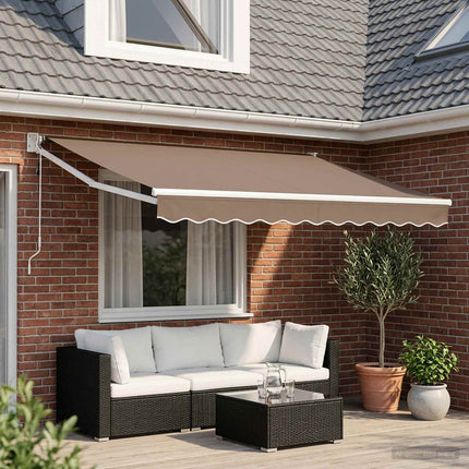 Uitschuifbare Luifel Rood 300 X 250 Cm Polyester En Metaal