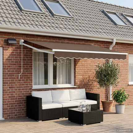Handbediende Luifel Met Led's Blauw, Wit, Anthraciet Groen En Wit
