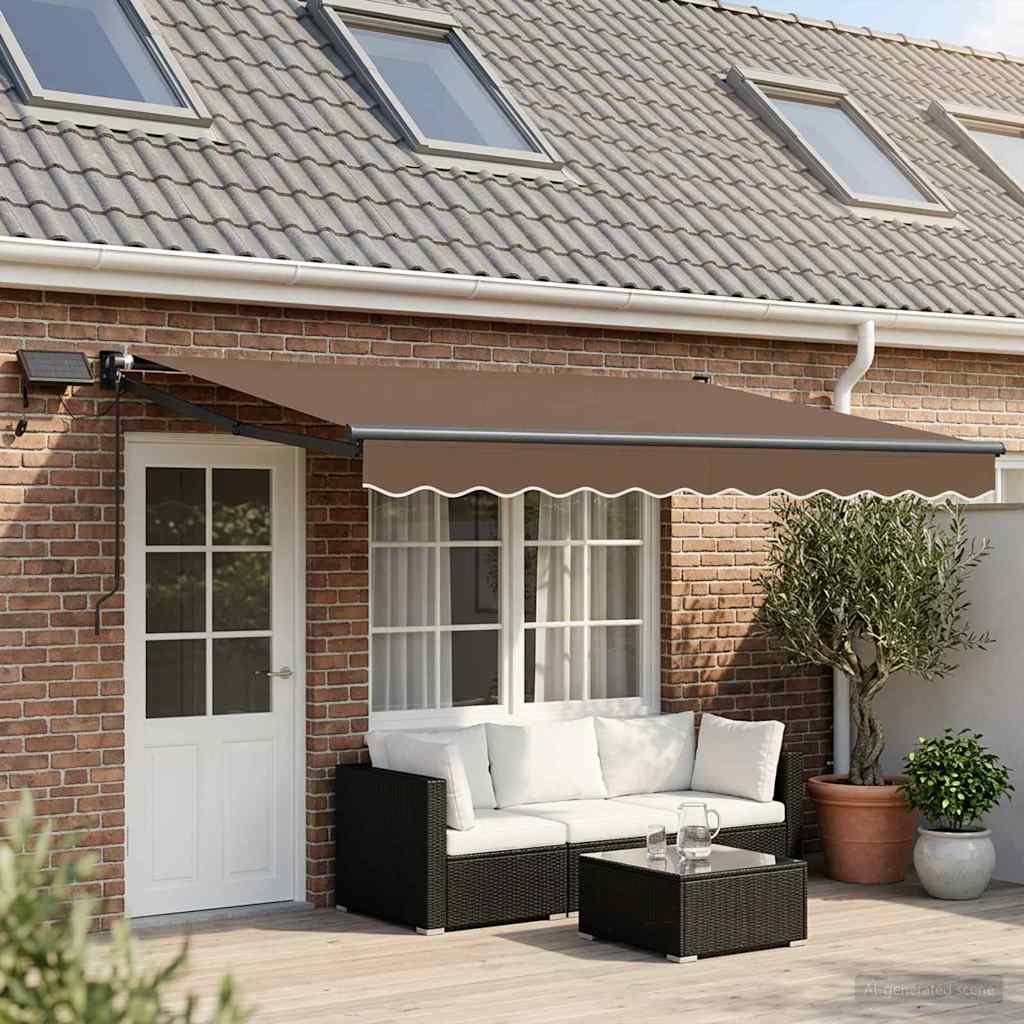 Handbediende Luifel Met Led's Geel, Oranje En Wit
