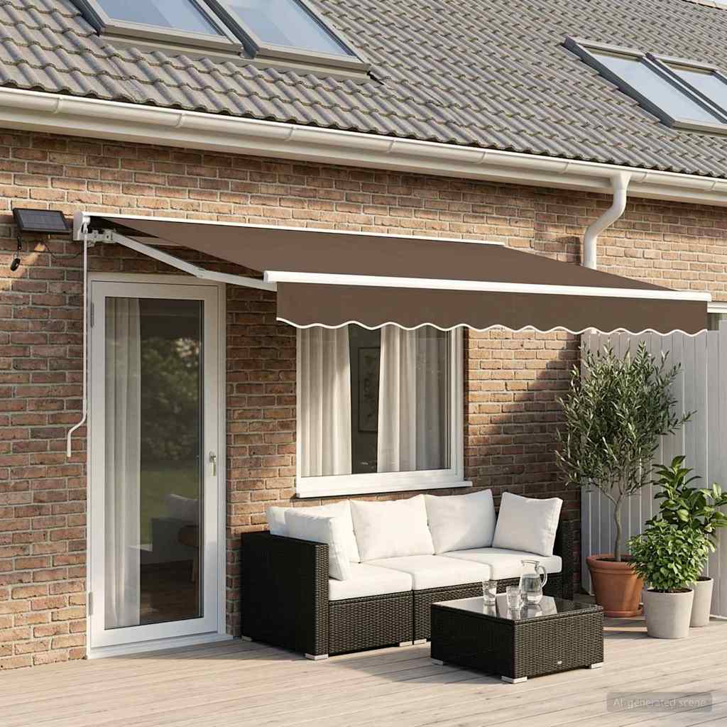Handmatige Luifelhouder Met Led's Taupe