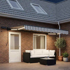 4 x 2 m / Antraciet / Lichtgrijs en wit