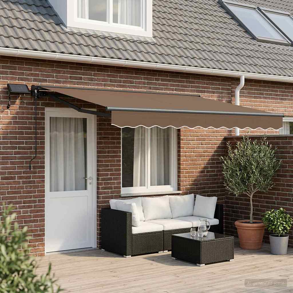 Handmatige Luifelhouder Met Led's Taupe