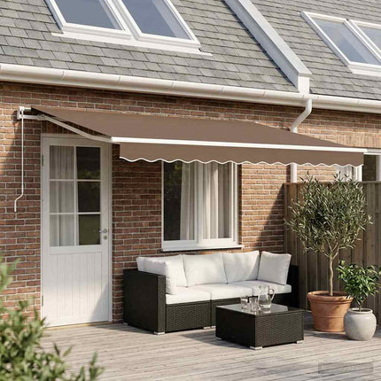 Uitschuifbare Luifel Polyester En Aluminium Taupe