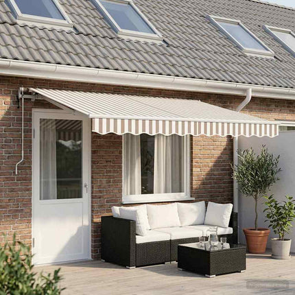 Inklapbaar Zonnescherm Beige 300 X 200 Cm Stof