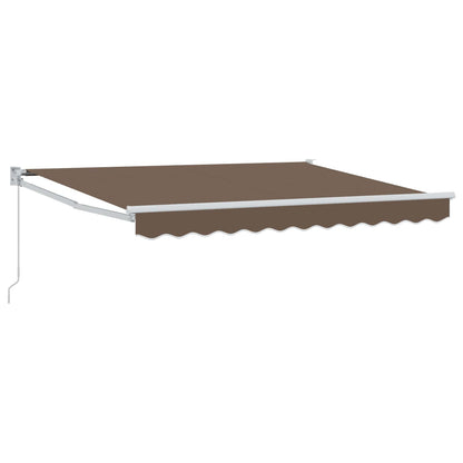 Uitschuifbare Luifel Taupe Polyester En Aluminium Taupe (Witte Frame)
