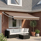 3,5 x 2,5 m / Taupe / met witte lijst