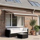 350 x 250 cm / Taupe / met witte lijst