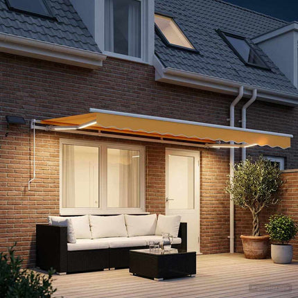 Uitschuifbare Luifel Stof En Aluminium Zand