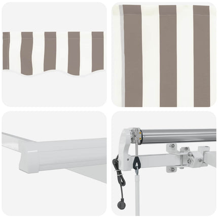Luifeldoek . Polyester Lichtgrijs En Wit