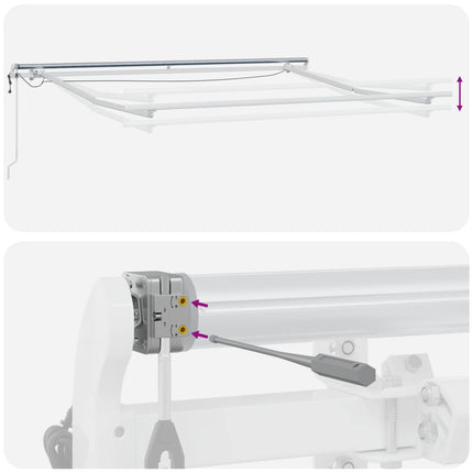 Luifeldoek . Polyester Lichtgrijs En Wit