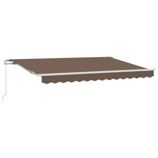 Uitschuifbare Luifel 4,5 × 3 M Polyester En Aluminium Taupe