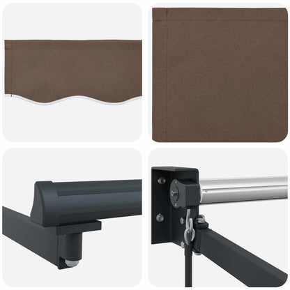 Uitschuifbare Luifel Taupe Polyester En Aluminium Taupe (Antraciet Frame)