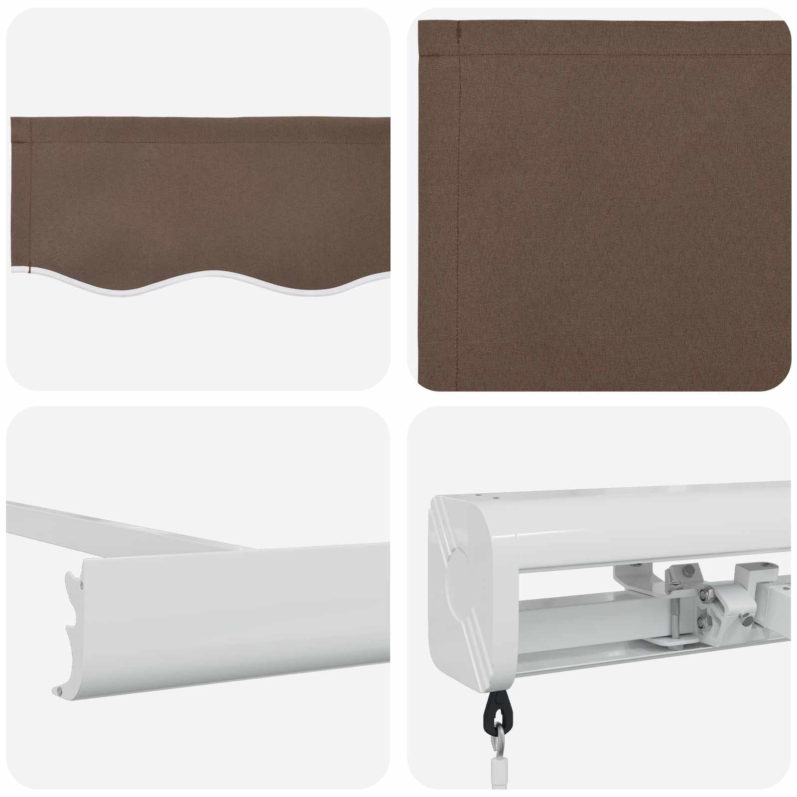 Uitschuifbare Luifel Canvas En Aluminium Taupe