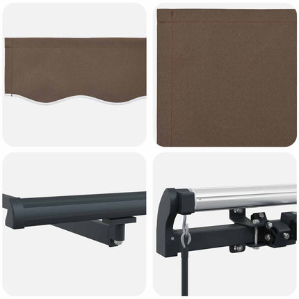 Uitschuifbare Luifel Polyester En Aluminium Taupe