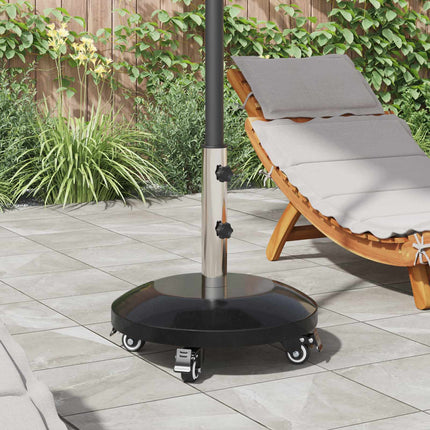 Parasolvoet Voor 40-50 Mm Paal 26.75 Kg Graniet En Rvs