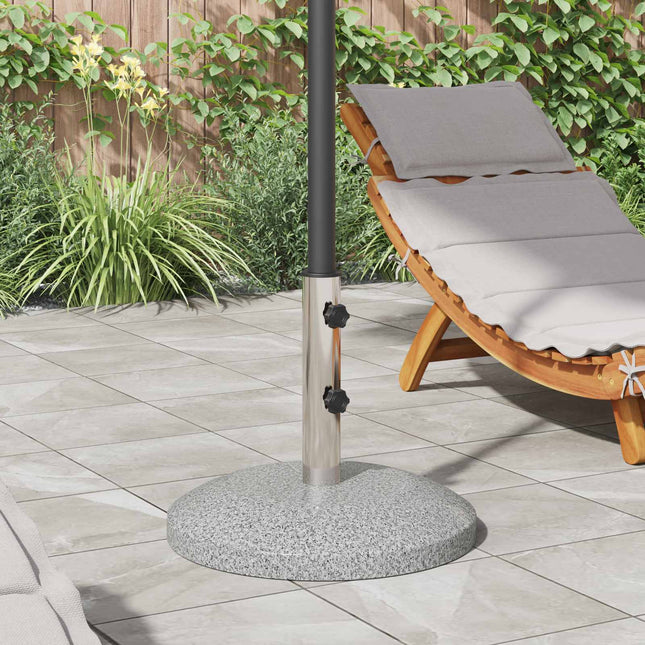 Parasolvoet Voor 40-50 Mm Paal 26.75 Kg Graniet En Rvs