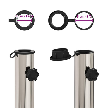Parasol Basisbuis 0.63 Kg Natuurlijk Rvs