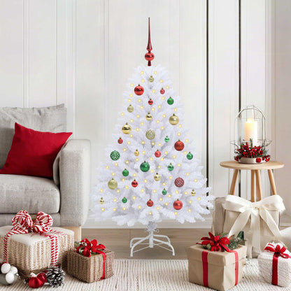 Kunstmatige Inklapbare Kerstboom Wit 120 cm PVC en Staal