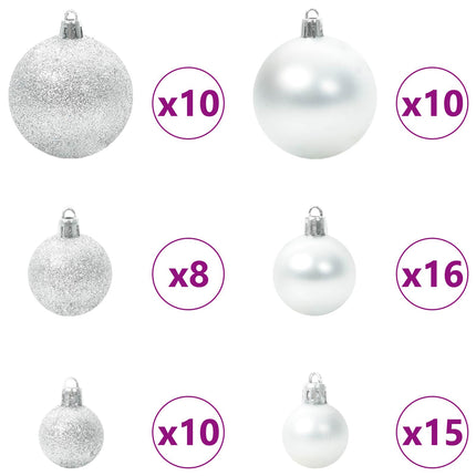 Kunstmatige Inklapbare Kerstboom Wit Pvc En Staal
