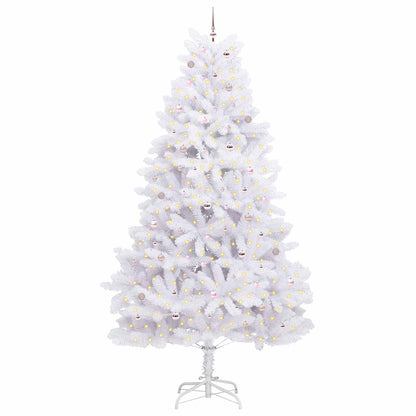 Kunstmatige Inklapbare Kerstboom Wit 300 cm PVC en staal
