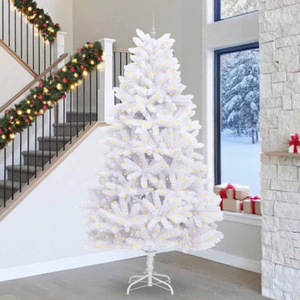 Kunstmatige Inklapbare Kerstboom Wit Pvc En Staal