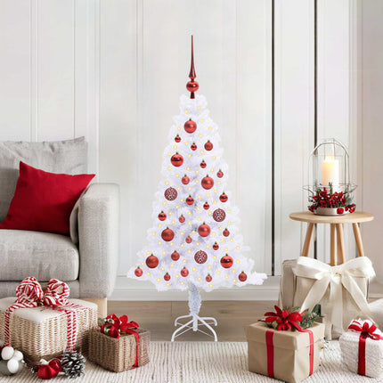 Kunstkerstboom Met 150 Led Wit Pvc En Staal