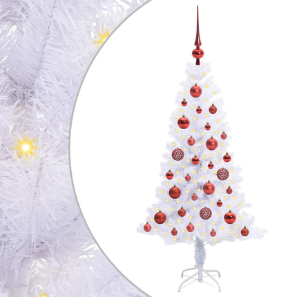 Kunstkerstboom Met 150 Led Wit Pvc En Staal
