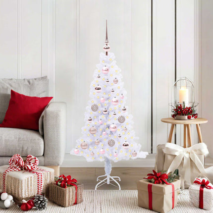 Kunstkerstboom Met 150 Led Wit Pvc En Staal