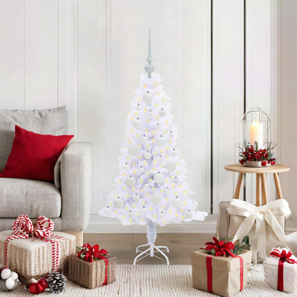 Kunstkerstboom Met 150 Led Wit Pvc En Staal