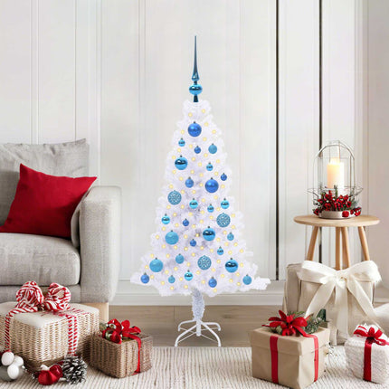Kunstkerstboom Met 150 Led Wit Pvc En Staal