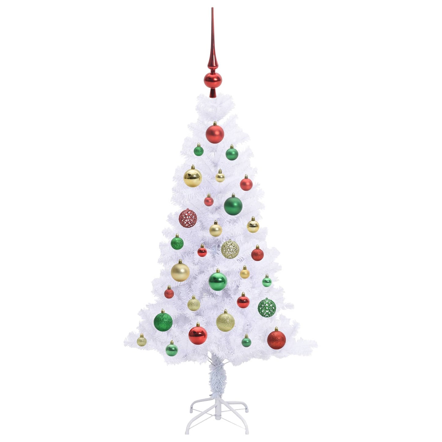 Kunstkerstboom met 150 LED Wit 120 cm PVC en Staal