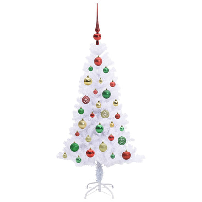Kunstkerstboom met 150 LED Wit 120 cm PVC en Staal