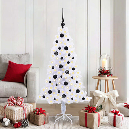 Kunstkerstboom Met 150 Led Wit Pvc En Staal