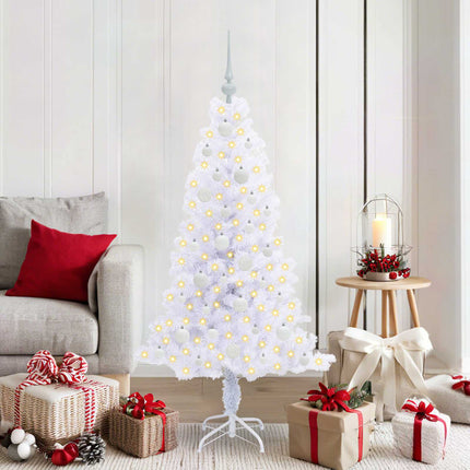Kunstkerstboom Met 150 Led Wit Pvc En Staal